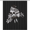 Modern Flower And Bird Skull Shower Curtain For Durable Bathroom Decor