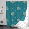 Modern Geometric Art Shower Curtain, Japanese Waterproof Fabric Bathroom Decor