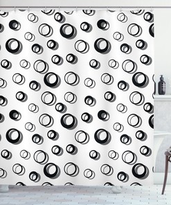 Modern Geometric Bathroom Curtain