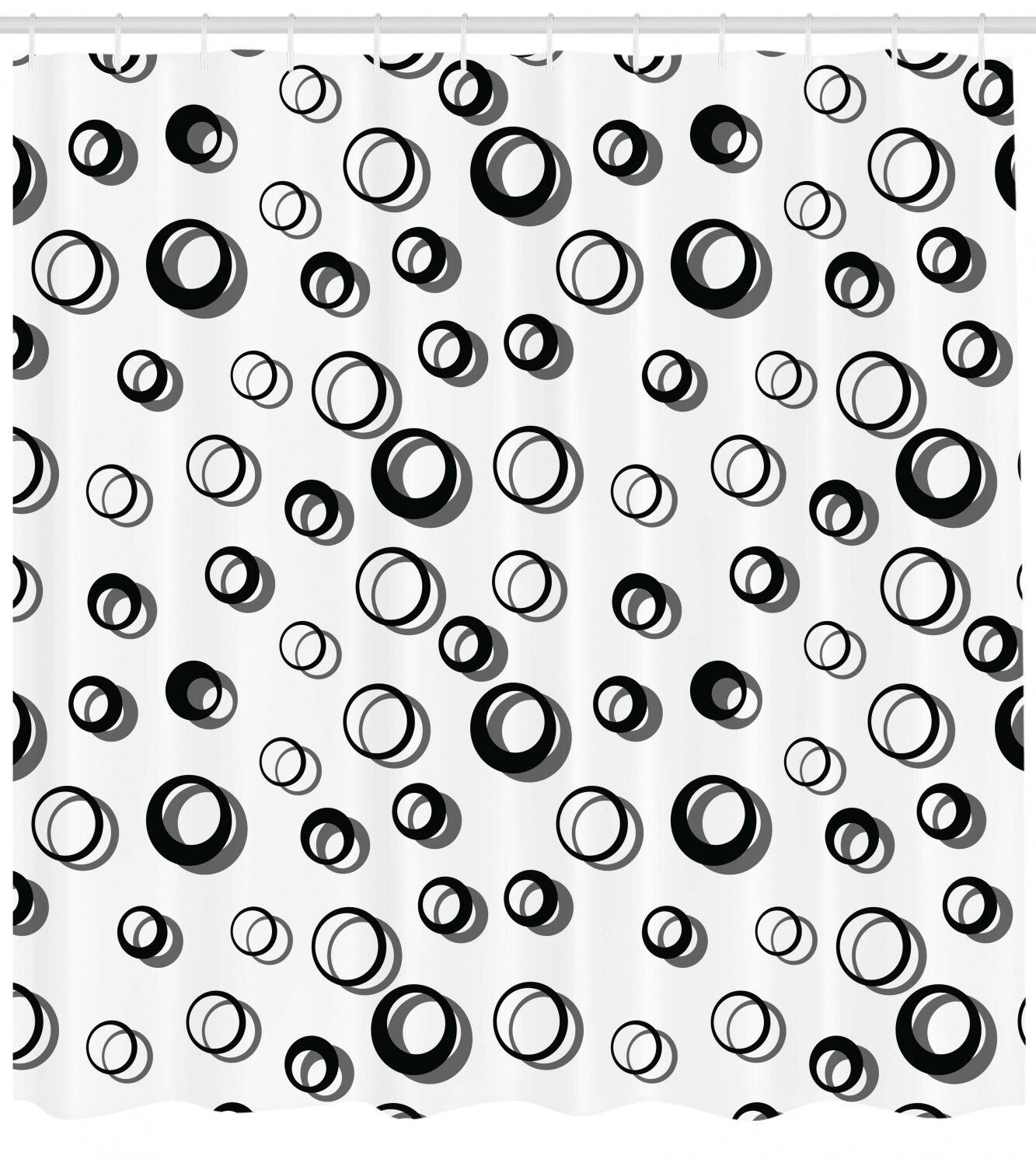 Modern Geometric Bathroom Curtain - Image 2