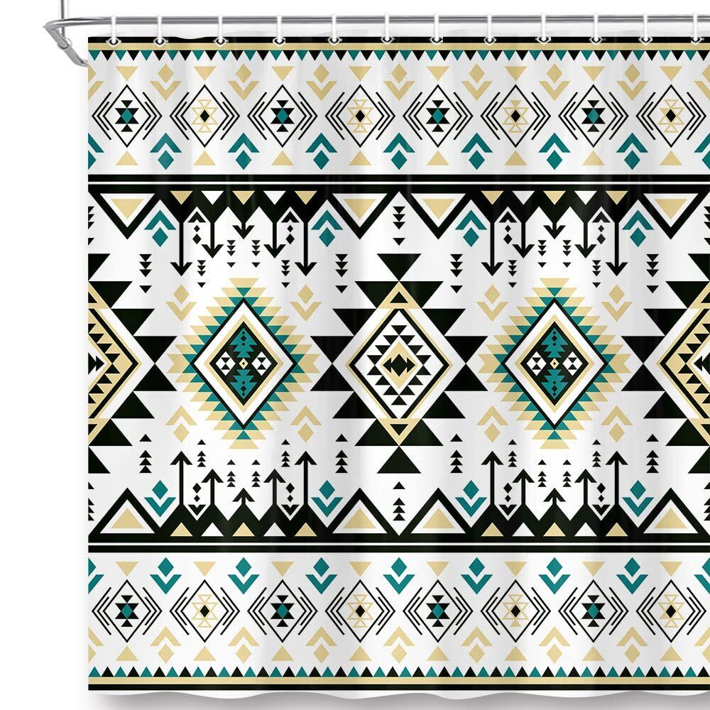 Modern Geometric Navajo Shower Curtain For Chic And Stylish Bathrooms
