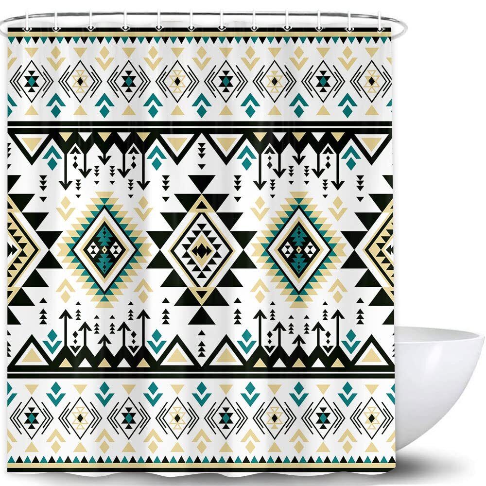 Modern Geometric Navajo Shower Curtain For Chic And Stylish Bathrooms - Image 2