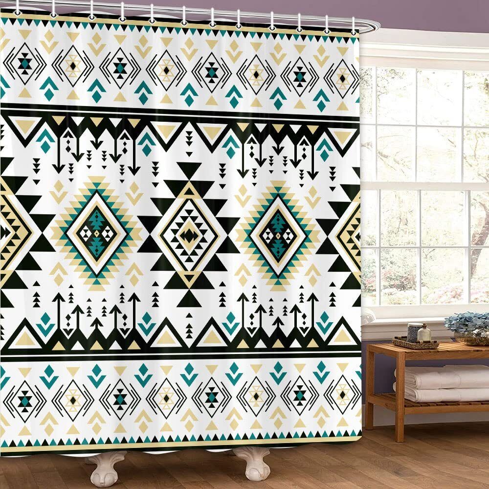 Modern Geometric Navajo Shower Curtain For Chic And Stylish Bathrooms - Image 3