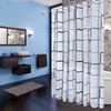 Modern Geometric Plaid Shower Curtain for Contemporary Bathroom Decor