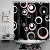 Modern Geometric Printed Shower Curtain - Stylish And Waterproof