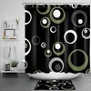 Modern Geometric Shower Curtain With Abstract Design
