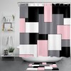 Modern Geometric Shower Curtain With Triangle Design