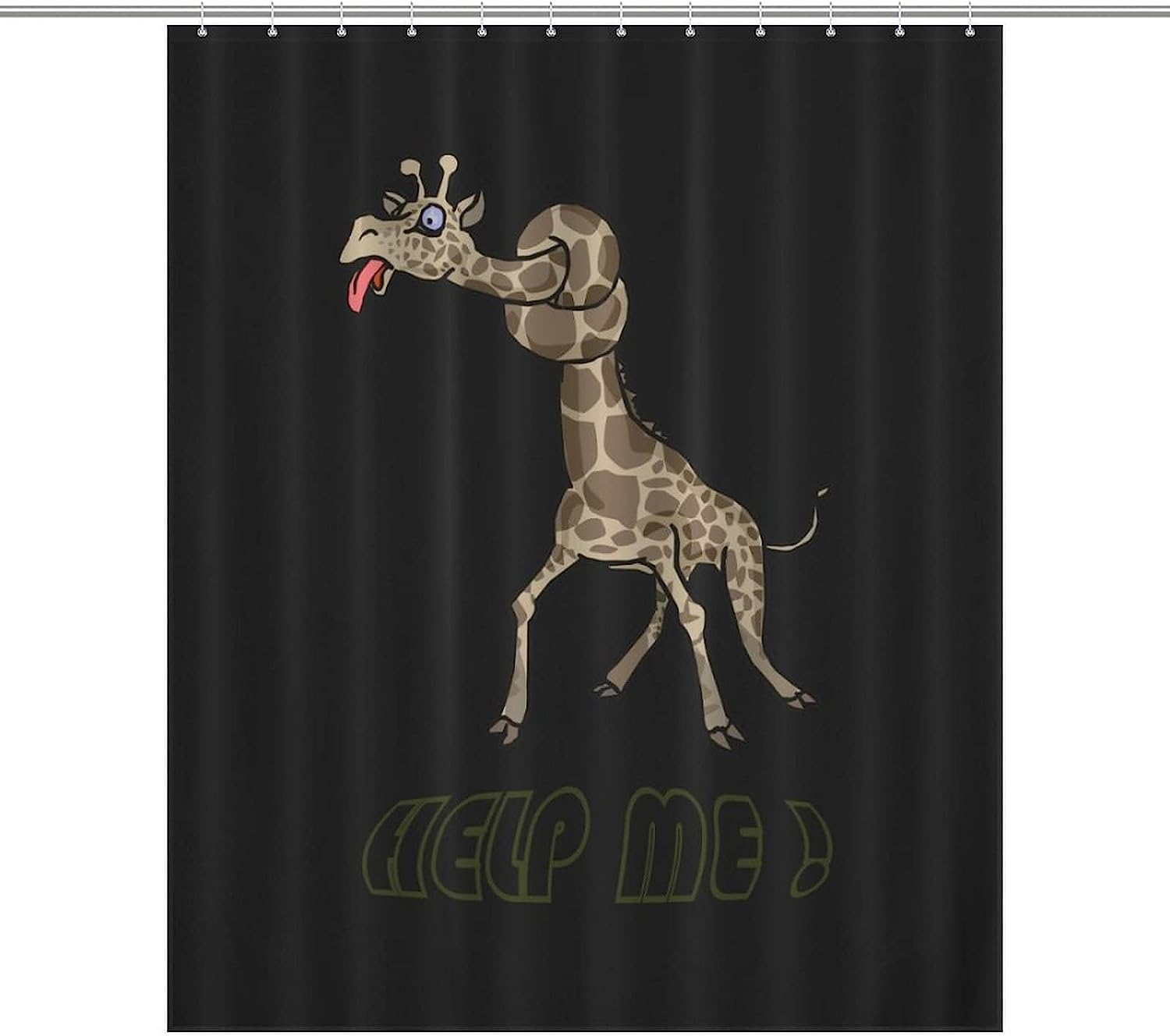 Modern Giraffe Knot Shower Curtain, Durable And Washable Fabric For Bathroom