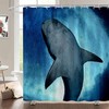 Modern Great White Shark Fabric Shower Curtain for a Bold Bathroom Statement