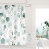Modern Greenery Eucalyptus Leaves Shower Curtain Set With Waterproof Fabric For Fresh Bathroom Decor