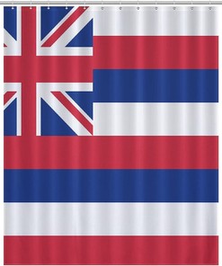 Modern Hawaii Flag Shower Curtain For Durable And Washable Bathrooms