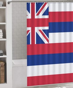 Modern Hawaii Flag Shower Curtain For Durable And Washable Bathrooms