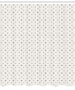 Modern Hexagon Circle Geometric Pattern Shower Curtain For Modern Bathroom Decor