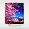 Modern Lilac And Pink Abstract Geometric Shower Curtain For Bathroom