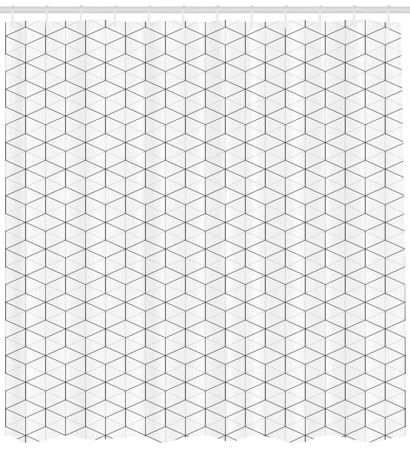 Modern Lines And Squares Geometric Pattern Shower Curtain For Modern Bathroom Decor
