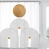 Modern Mid Century Sun Shower Curtain for a Sleek Bathroom