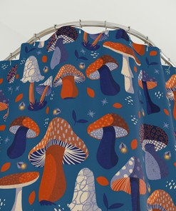 Modern Minimalist Mushrooms Shower Curtain, High Quality Bathroom Decor
