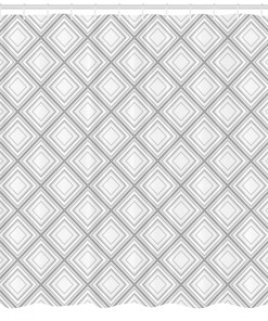 Modern Minimalist Squares Geometric Pattern Shower Curtain For Modern Bathroom Decor