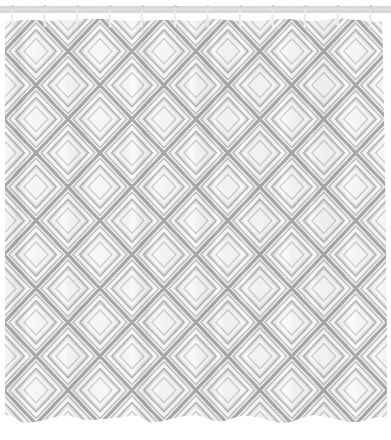 Modern Minimalist Squares Geometric Pattern Shower Curtain For Modern Bathroom Decor