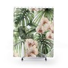 Modern Monstera Plant Print Shower Curtain for Bathroom