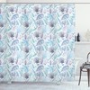 Modern Nautical Shower Curtain with Seashells Bubble Ocean Print - Ideal for Your Bathroom Decor