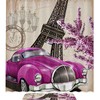 Modern Paris Eiffel Tower with Car Shower Curtain, Perfect for Industrial Chic Bathroom Decor 