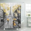 Modern Paris Landscape Shower Curtain, Eiffel Tower Bathroom Accessory 