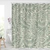 Modern Pastel Abstract Foliage Pattern Shower Curtain For Bathroom Decor
