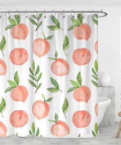 Modern Peach Shower Curtain with Waterproof Fabric for a Graduation or Christmas gift