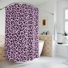 Modern Pink Leopard Print Shower Curtain for a Trendy Bathroom Look