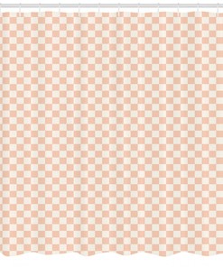 Modern Pink Squares Geometric Pattern Shower Curtain For Modern Bathroom Decor