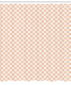Modern Pink Squares Geometric Pattern Shower Curtain For Modern Bathroom Decor