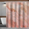 Modern Pink and Gold Marble Shower Curtain Gradient Ombre Watercolor Paint Texture Fabric Bath Curtain