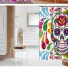 Modern Skulls Print Shower Curtain for Unique Bathroom Decor