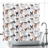 Modern Style Dog Shower Curtain For Animal Lovers - Kids Bathroom Curtain