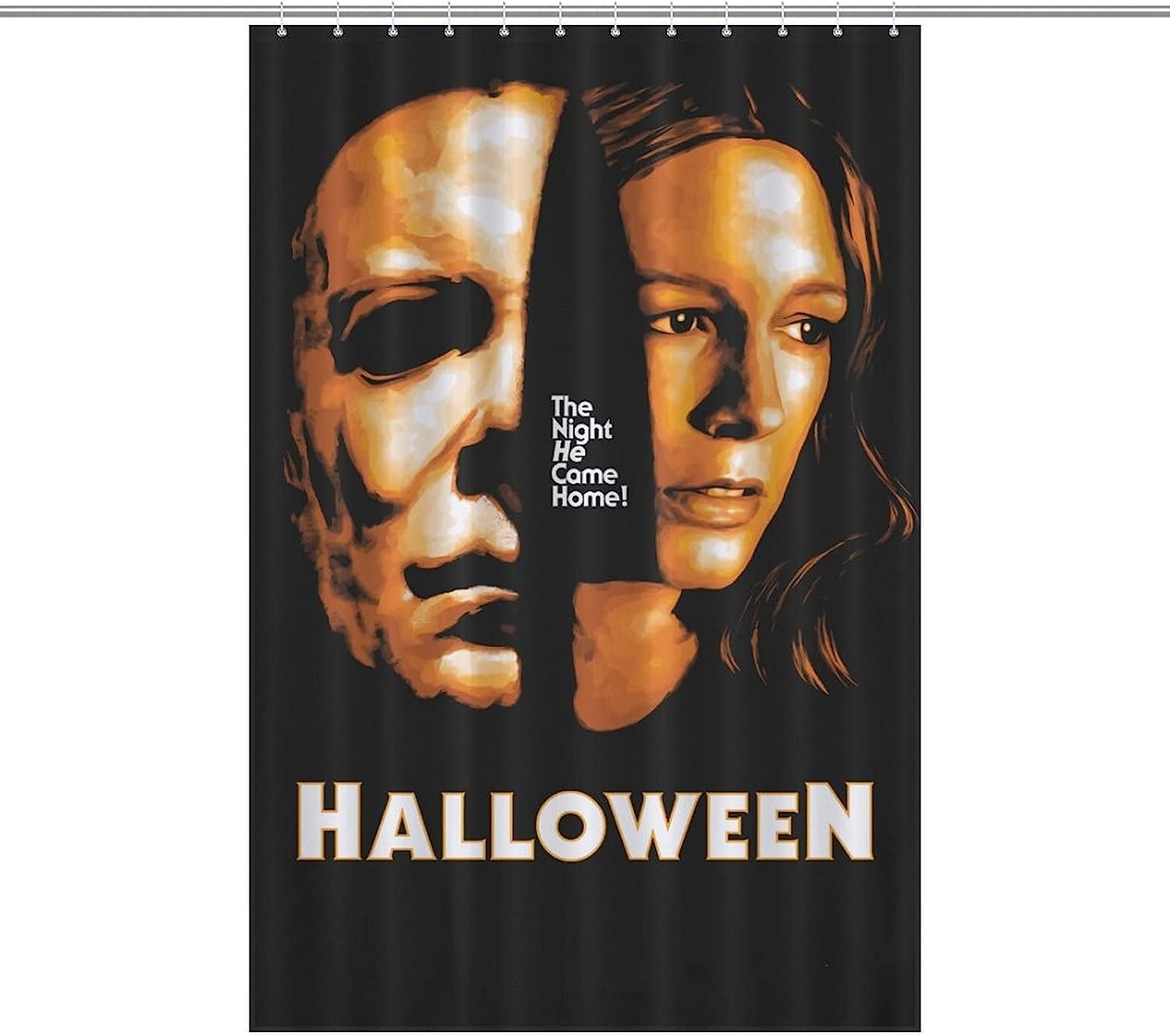 Modern Style Halloween Michael Myers Shower Curtain With Waterproof Fabric For Your Bathroom