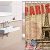 Modern Style Paris Eiffel Tower Shower Curtain, Perfect for Bathroom and Home Decor 