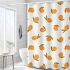Modern Style Waterproof Fabric Printed Peach Shower Curtain