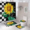 Modern Sunflower Shower Curtain for a Chic and Stylish Bathroom 