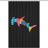 Modern Tie Dye Hammerhead Shark Shower Curtain