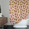 Modern Tigers on Pink Shower Curtain for Chic Bathroom Decor