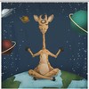 Modern Trendy Shower Curtain With Galaxy Print And Space Giraffes, Waterproof Fabric Bathroom Decorations 