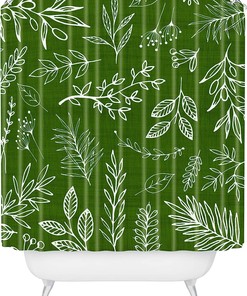 Modern Tropical Emerald Forest Shower Curtain for a Refreshing Bathroom Decor