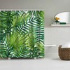 Modern Waterproof Tropical Leaf Shower Curtain for a Chic Bathroom Decor