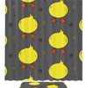 Modern Yellow Duck Pattern Shower Curtain with Absorbent Mat for a Playful Bathroom 