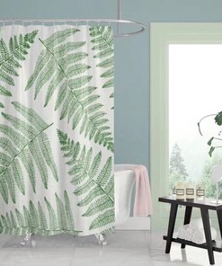 Modern and Colorful Tropical Palm Leaves Shower Curtain for your Bathroom