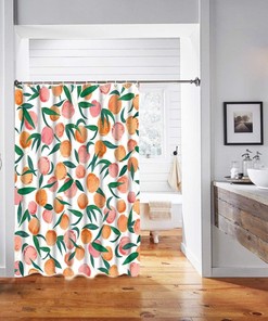 Modern and Peachy Waterproof Shower Curtain for Bathroom