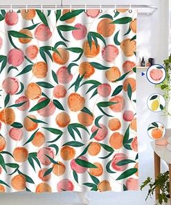 Modern and Peachy Waterproof Shower Curtain for Bathroom