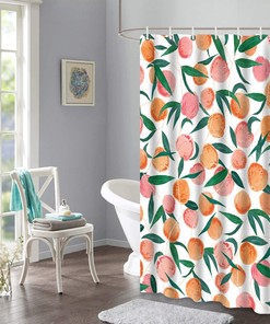 Modern and Peachy Waterproof Shower Curtain for Bathroom
