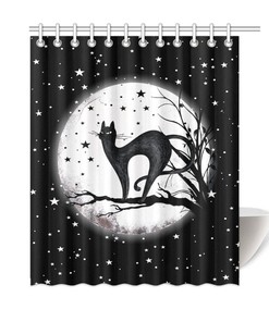 Modern and Waterproof Unicorn Horse Shower Curtain - Transform Your Bathroom into an Enchanted Forest.